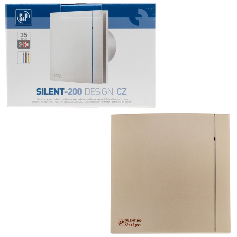 Накладной вентилятор Soler Palau SILENT-200 CZ CHAMPAGNE DESIGN 4C