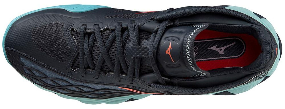 Мужские кроссовки теннисные Mizuno Wave Enforce Tour AC - collegiate blue/soleil/tanager turquoise