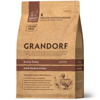 Grandorf Duck & Turkey, Adult Medium & Maxi для средних и крупных пород (Утка с индейкой)