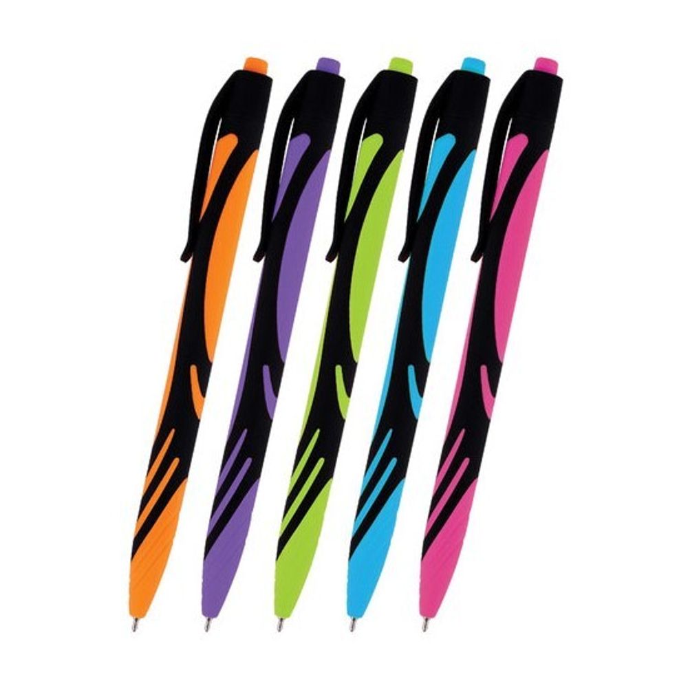 Ручка шариковая автоматическая Brauberg Ultra Color NeonZone, soft-touch, синяя, 0.7мм, 1шт.