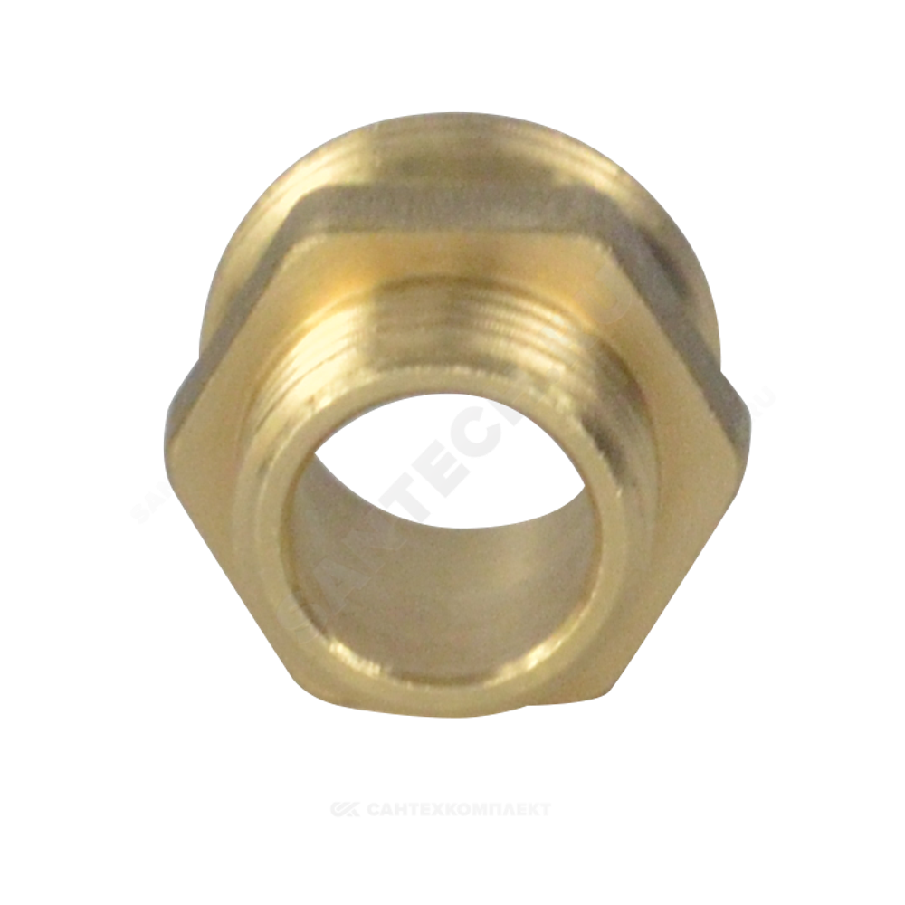 Ниппель латунь переходной Ду 20х15 (3/4"х1/2") под евроконус НР R180R Giacomini R180RY017