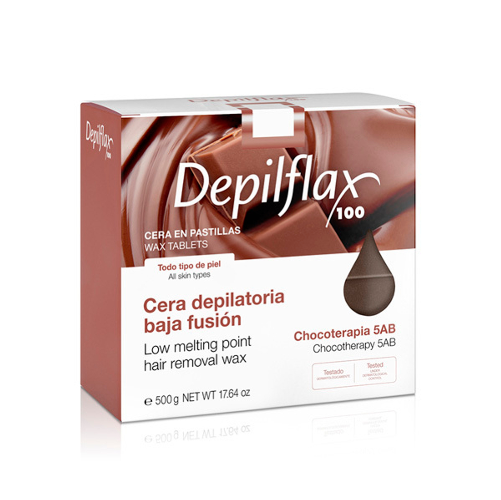 Воск горячий в брикетах Depilflax Extra Шоколад 500г