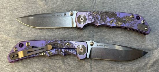 Нож Spartan Blades Harsey KOI, сталь S45VN, рукоять - фиолетовый титан