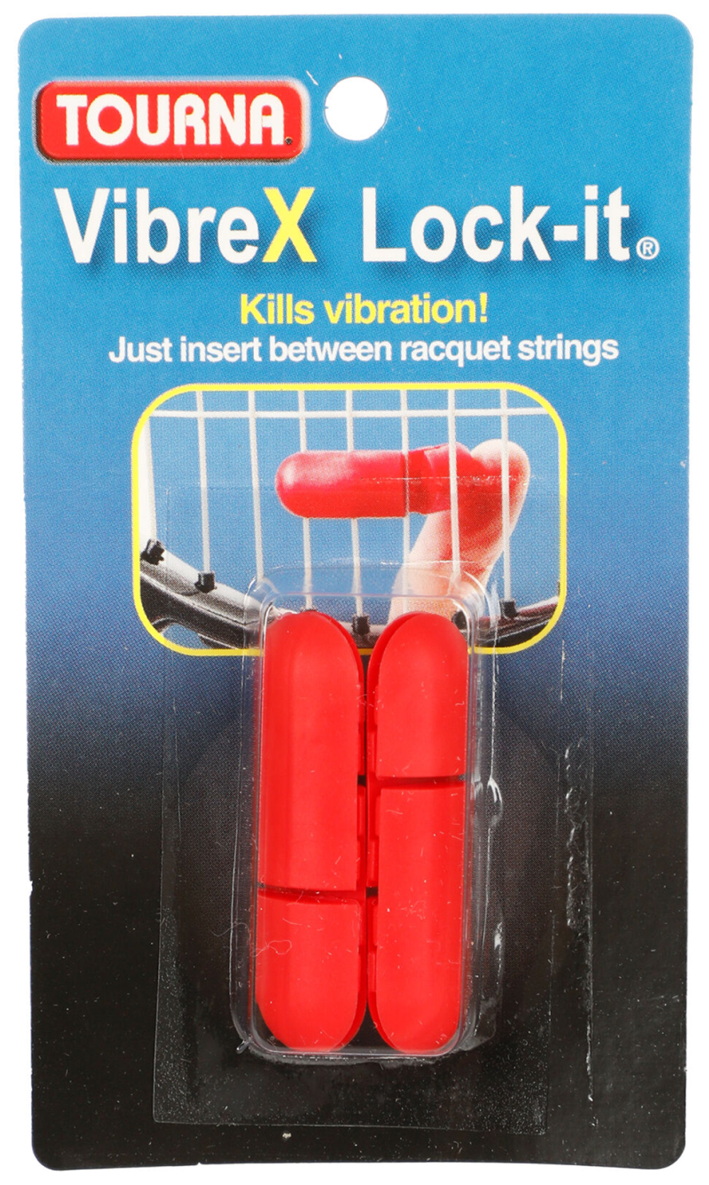 Виброгаситель Tourna Vibrex Lock-it 2P - красный