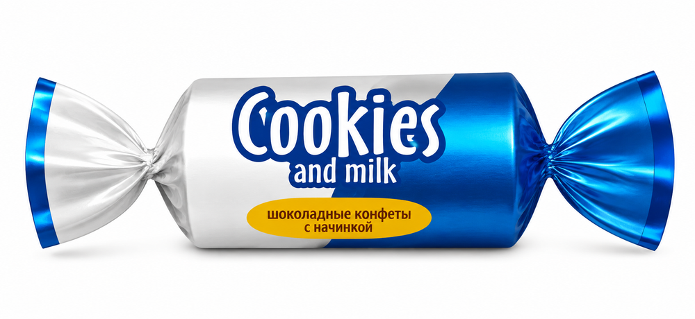 Конфеты мини-батончики со сливочным печеньем Cookies and milk, 500 г