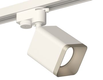Комплект трекового однофазного светильника 1*GU5.3 XT7812002 SWH/SSL белый песок/серебро песок (A2520, C7812, N7703) Ambrella