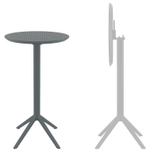 Стол пластиковый барный складной Siesta Contract Sky Folding Bar Table 60, темно-серый