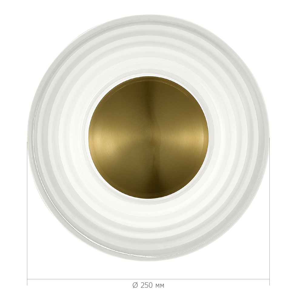 Светильник светодиодный, латунь, Прозрачный, MOON, LED, 6