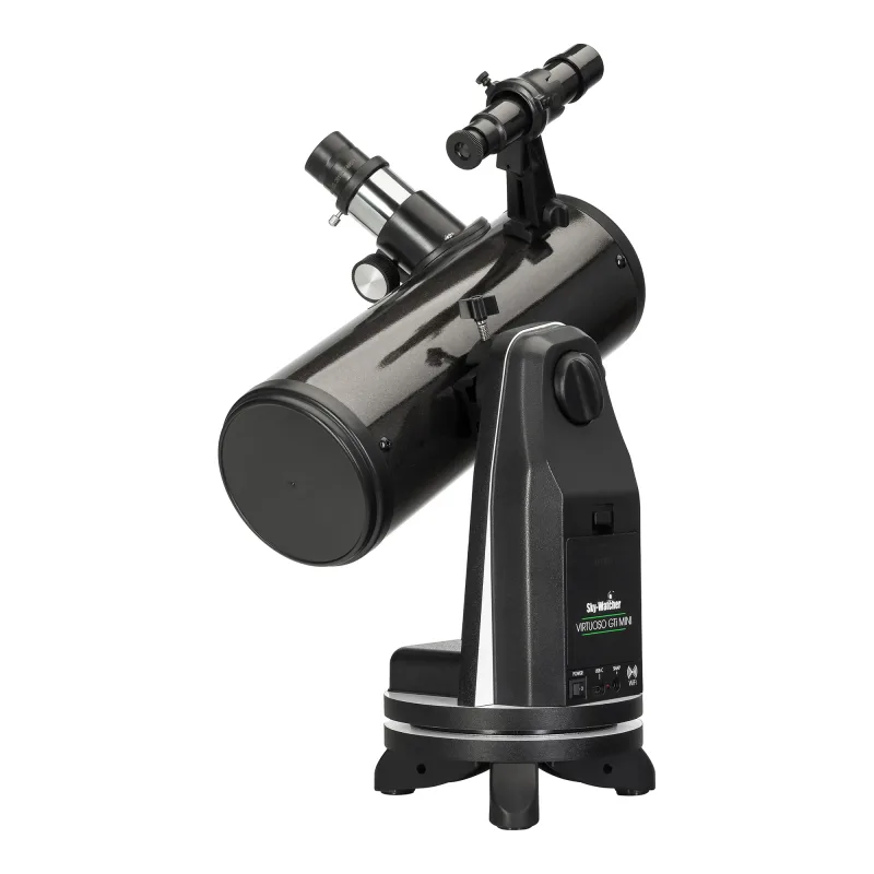 Телескоп Sky-Watcher N100 mini Virtuoso GTi, настольный - вид сзади на панель управления и крышку