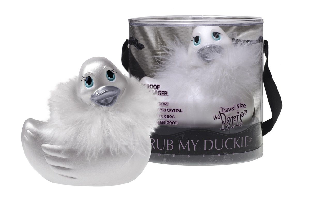 Уточка-вибратор I Rub My Duckie Paris Travel Size (Цвет: белый)