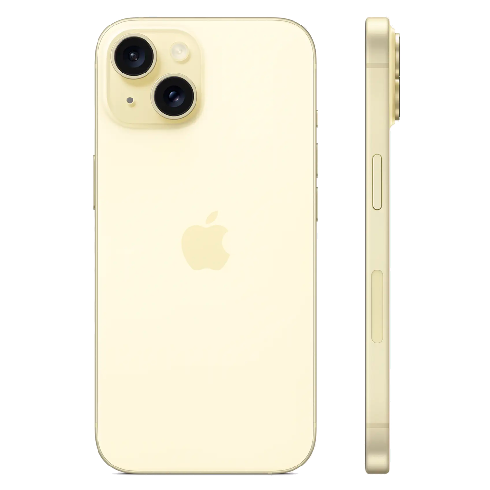 Смартфон Apple iPhone 15 128GB Dual Sim, Yellow (Желтый)