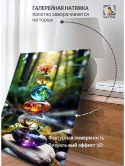 Картина "Пейзаж в капле", на стену 50х70см 1шт.