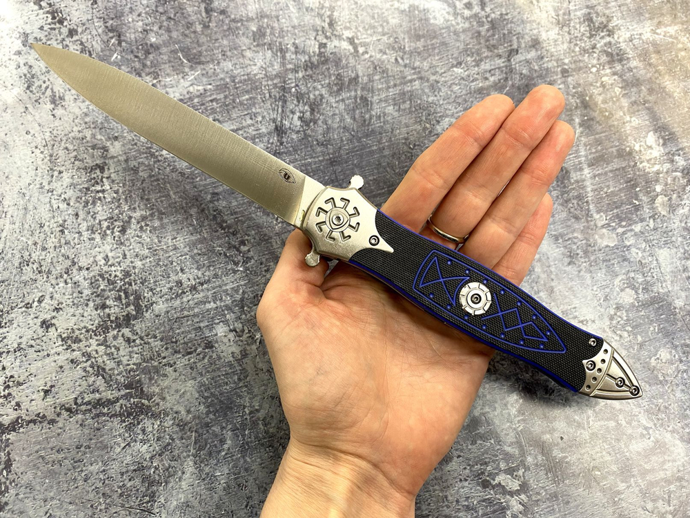 Складной нож Варяг, сталь D2, G10, сталь