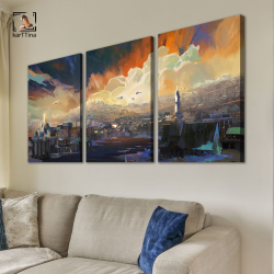 Картина на стену модульная Starfield, 150 см х 70 см