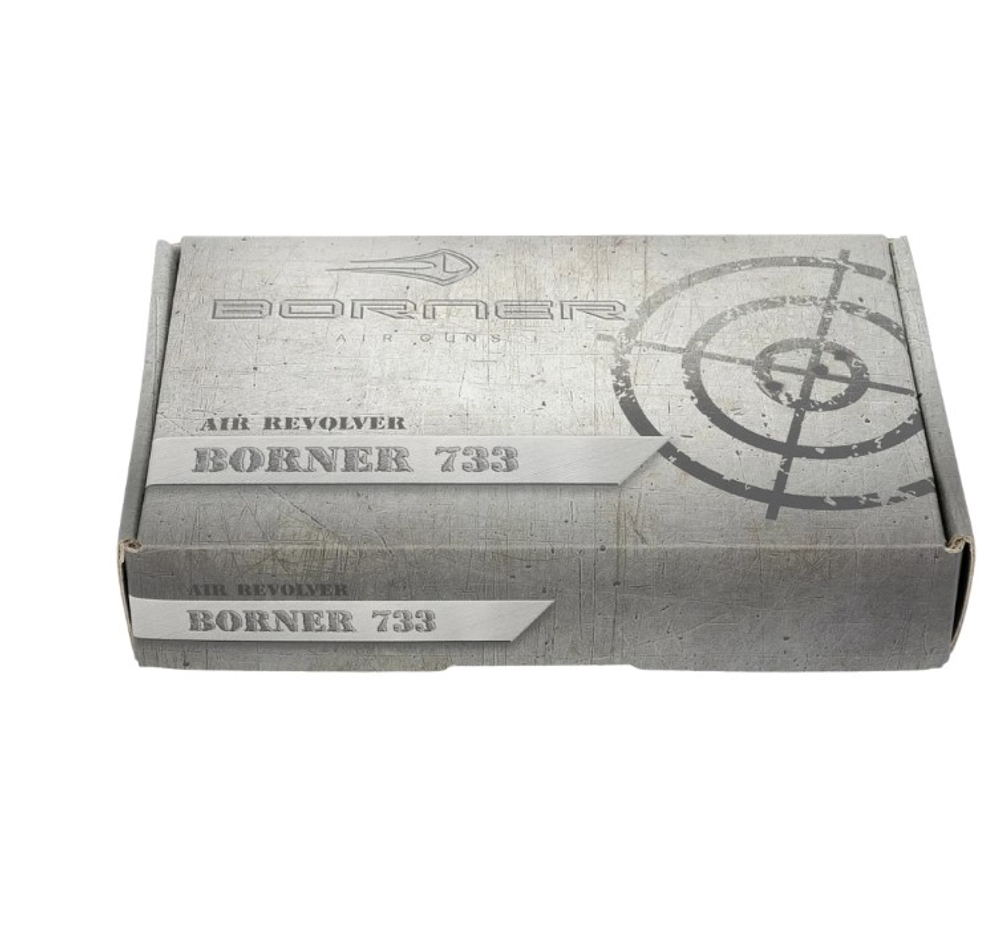 Револьвер пневматический Borner 733 Silver кал. 4.5 мм, 3Дж