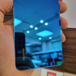 Крышка для Huawei Nova 3i (заднее стекло) "хорошее качество" цвет: синий
