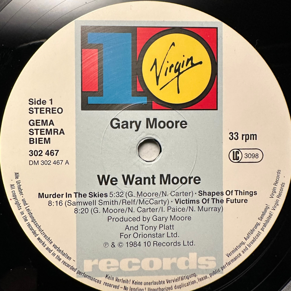 Gary Moore - We Want Moore! 2LP (Европа 1984г.)