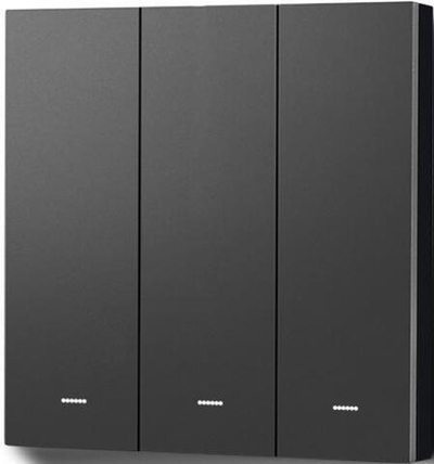 выключатель 3 клавишный серый zigbee GS-TYG3-SM-31Z-g