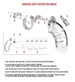 Мужской пояс верности №5 Transparent 5.5 Inch - 14 см. (Цвет: прозрачный)