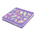Блокнот "Icecream" 11,8*12,6 см 80л спираль силиконовая обложка, 4 дизайна