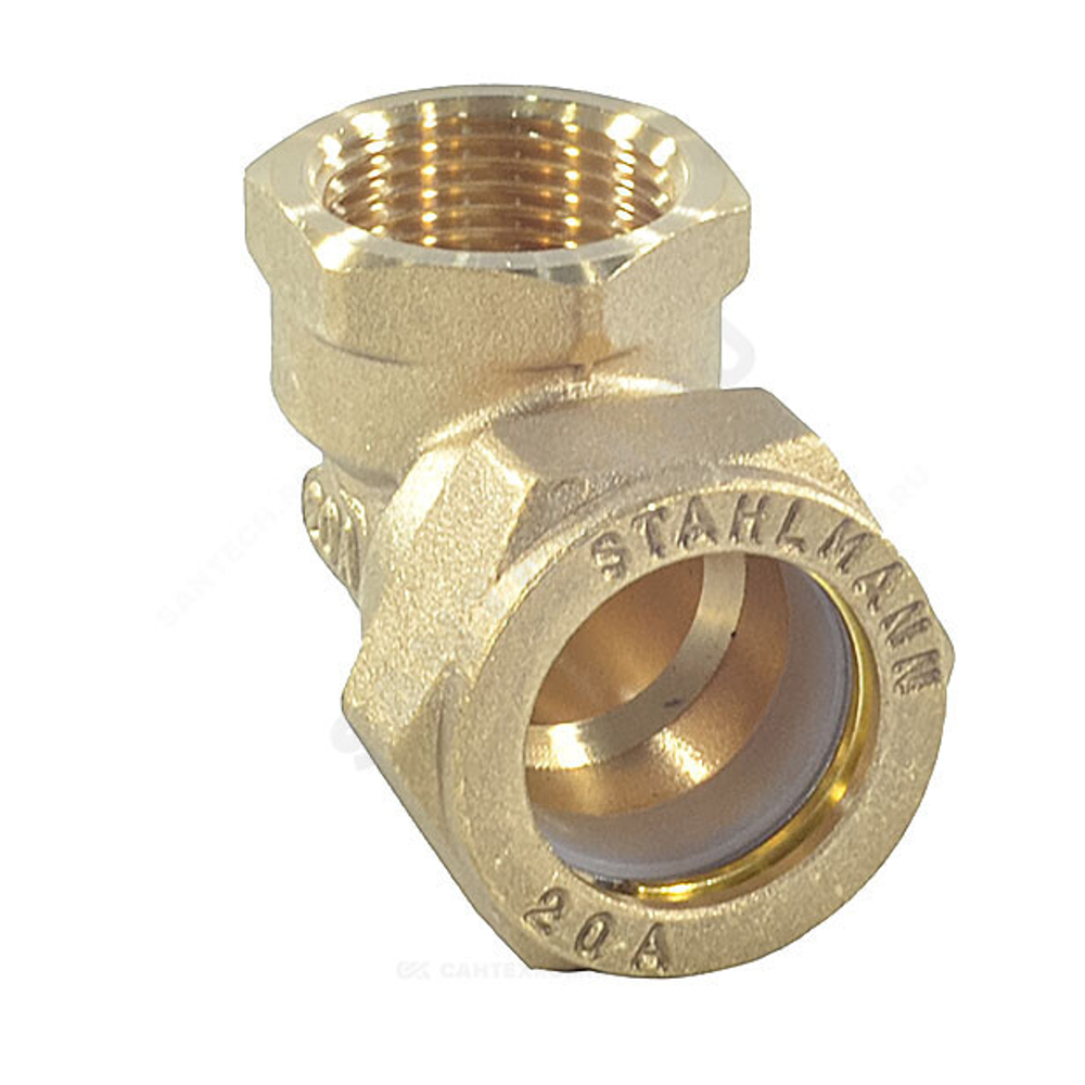 Угольник латунь 90гр 20Aх3/4" обжим/ВР STAHLMANN SEFL2003/4BEF