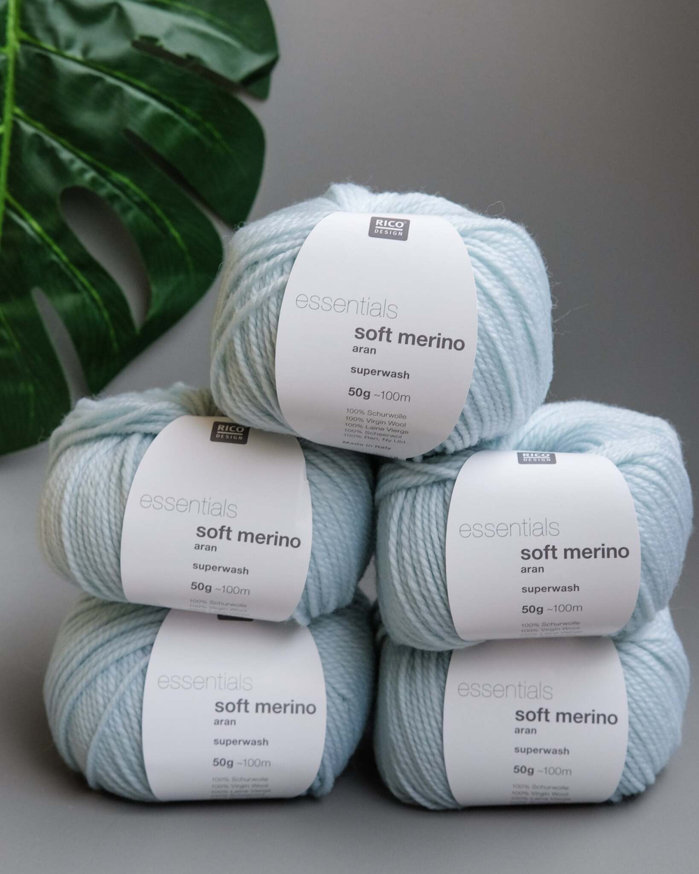 -30% Soft Merino aran 5x50g | mint