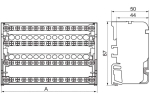 Шины на DIN-рейку в корпусе (кросс-модуль) ШНК 4х7 100А 3L+PEN IEK