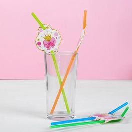 Трубочки для коктейля «Маленькая мисс», набор 6 шт., цвета