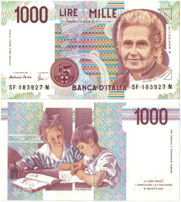 1 000 лир 1990 Италия 1 000 лир 1990 Италия