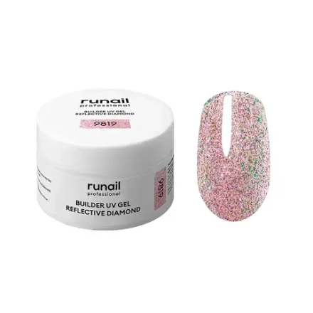 Runail Моделирующий УФ-гель светоотражающий №9819 BUILDER UV GEL REFLECTIVE DIAMOND, 15г