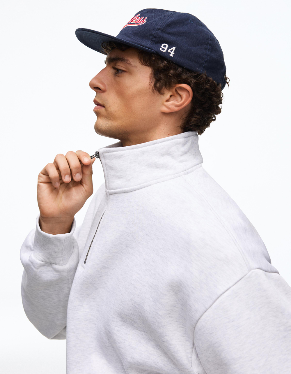 Мужской свитшот на короткой молнии - BERSHKA