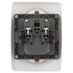 Розетка ЭРА Серия 12 12-2106-01 двойная с заземлением 2X2P+E Schuko 16A-250В IP20 белый | Эра 12