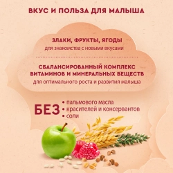 Каша Винни молочная 5 злаков яблоко-малина 200г с 6 месяцев