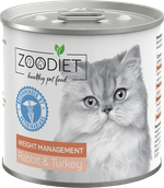 Консервы диета для кошек Zoodiet Weight Control Rabbit&Turkey кролик индейка контроль веса 100 г