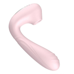 Розовый вибратор для точной стимуляции клитора и точки G Secwell Suction Vibrator Delight Come Alive SW1059