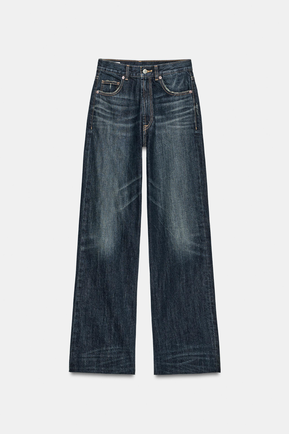 ДЖИНСЫ TRF WIDE-LEG С ВЫСОКОЙ ПОСАДКОЙ — ZARA