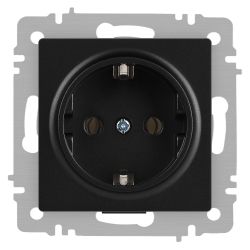 Розетка Intro Accent 6-202-05 2P+E Schuko 16А-250В IP20 СУ AL/CU антрацит | Intro