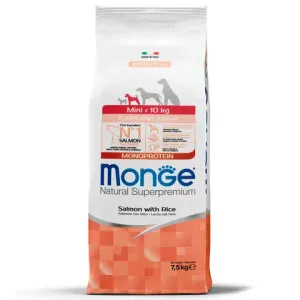 Сухой корм Monge Dog Speciality Line Monoprotein для щенков мелких пород из лосося с рисом