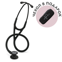 Стетоскоп Littmann Cardiology IV, черный, черная матовая акустическая головка, черный ствол (6163)