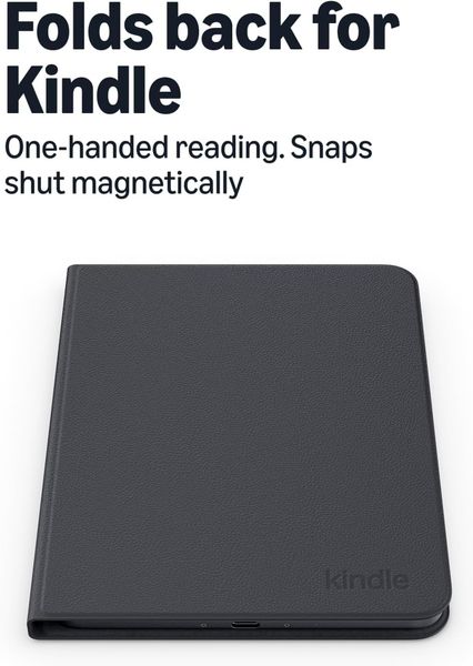 Оригинальный чехол для Amazon Kindle Paperwhite/Colorsoft Signature Edition 2026 Slim Premium Leather Cover, Серый | Graphite
