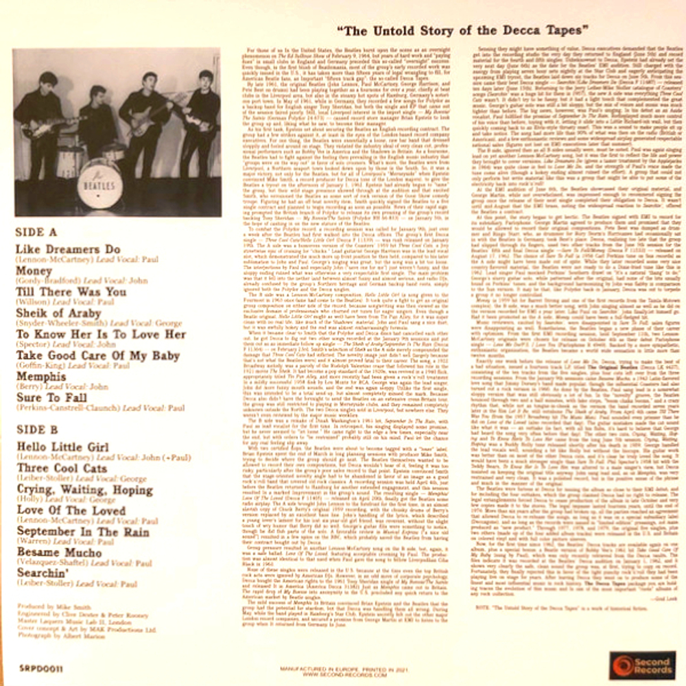 The Beatles / The Decca Tapes (Clear Vinyl)(LP)