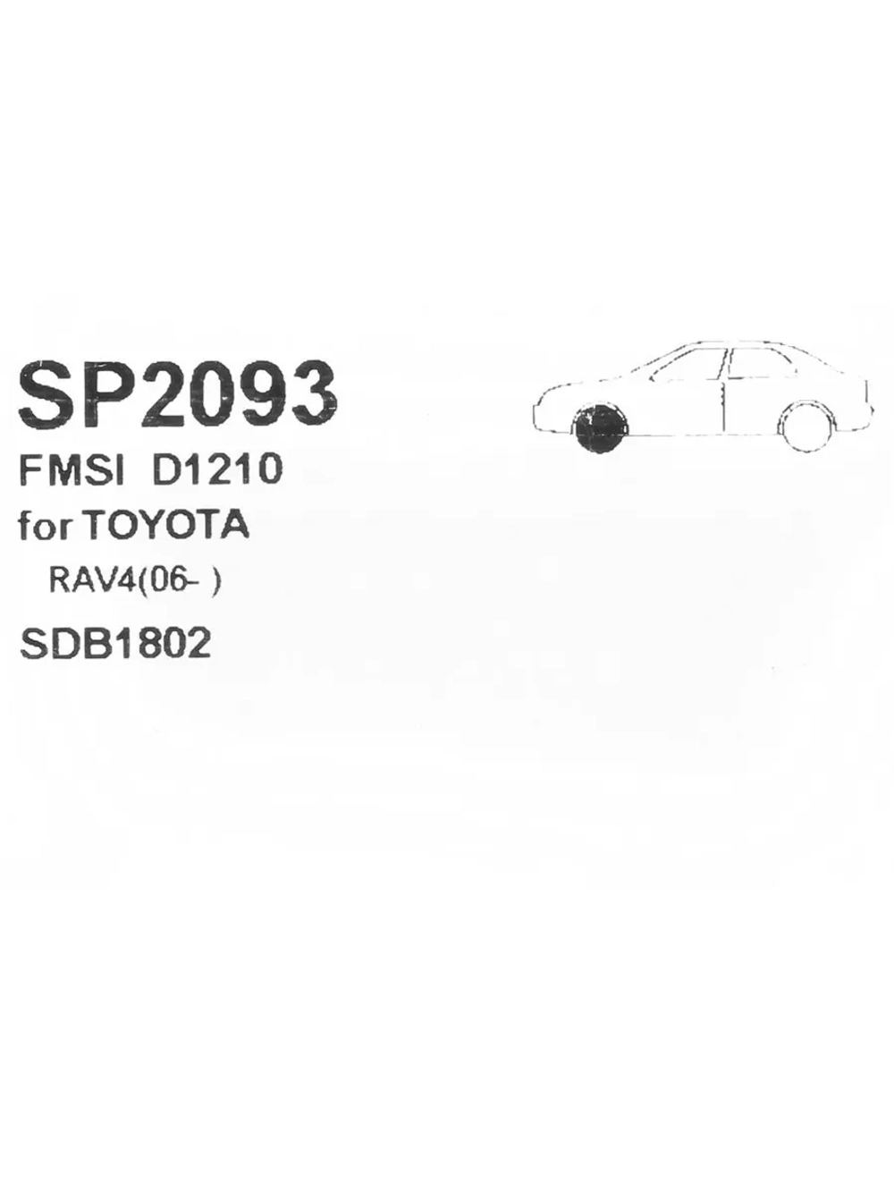 Колодки тормозные TOYOTA Auris (06-12) (Япония),Corolla (07-13) передние (4шт.) SANGSIN