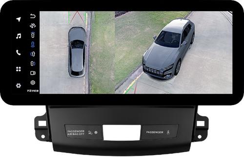 Магнитола для Mitsubishi Outlander XL, Peugeot 4007, Citroen C-Crosser (Rockford, рамка гладкая) - Teyes LUX ONE 360 монитор 12.3" 2K QLED на Android 10, Быстрая, CarPlay, 4G SIM-слот, 4 камеры в комплекте