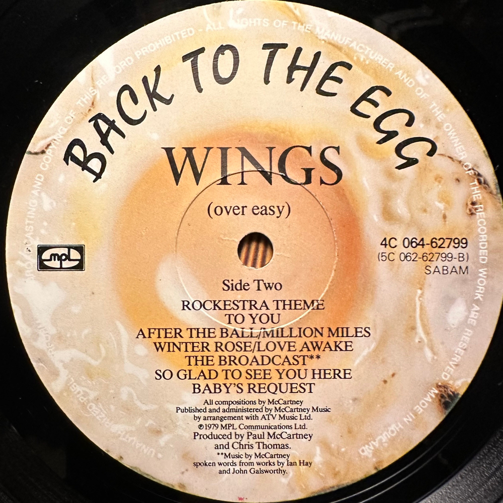 Wings- Back To The Egg (Бельгия 1979г.)