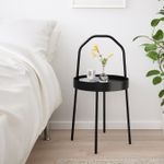 Приставной столик IKEA BURVIK (БУРВИК), Черный, 38 см