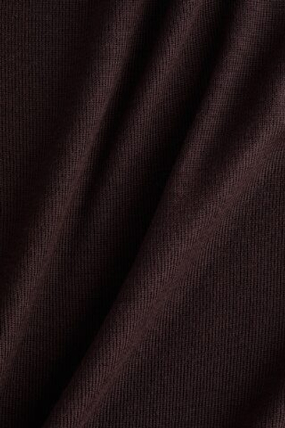 Платье с открытыми плечами — Тёмно-коричневый - H&M