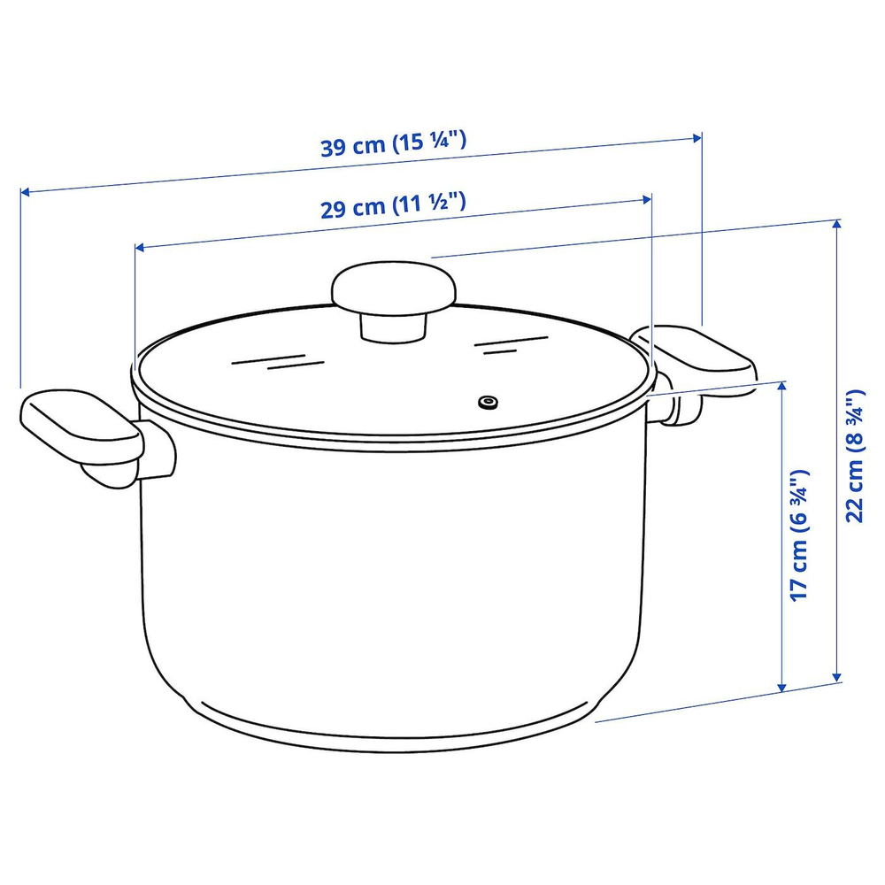 IKEA MIDDAGSMAT  (ИКЕА МИДДАГСМАТ)  -  Кастрюля с крышкой, прозрачное стекло/нержавеющая сталь, 10 л