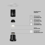 Встраиваемый светодиодный светильник Maytoni Dip DL120-10W-4K-TRS-B