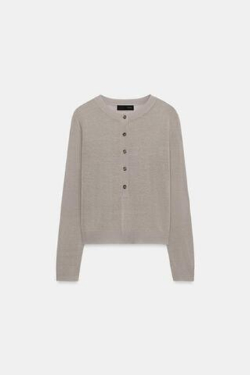 ZARA СВИТЕР НА ПУГОВИЦАХ, СЕРЫЙ