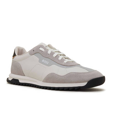 Кожаные кроссовки zayn lowp ltsd BOSS BLACK - серый(50504036)